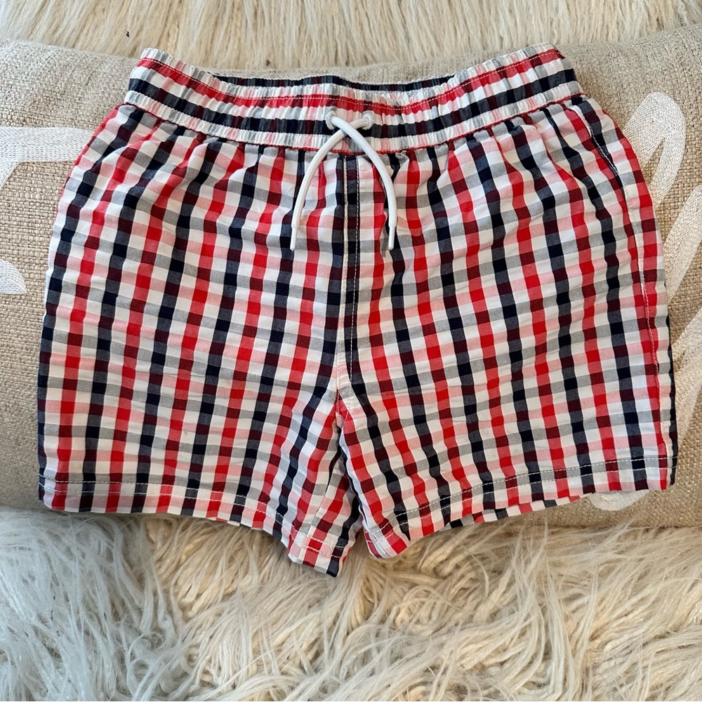 Janie & Jack Boys Size 6 Seersucker Swim Trunks | Perfect for the 4th EUC ♥️🤍💙🇺🇸